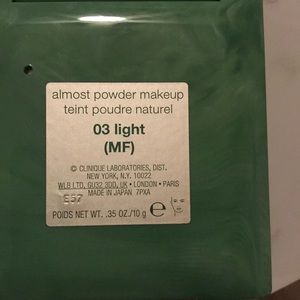 Clinique Makeup - NIB Clinique almost powder shade 03 Light Clinique Makeup - NIB Clinique almost powder shade 03 Light
